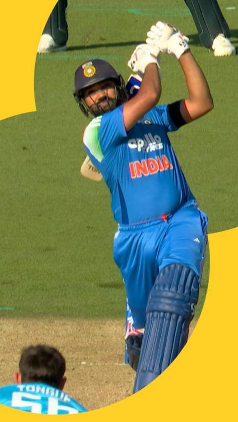 Rohit Sharma playing a shot