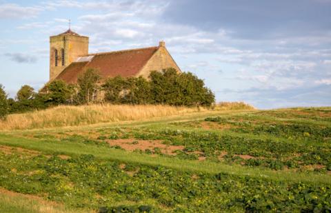 A church in the rural Scottish Borders on a glorious sunny evening