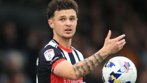 George McEachran in action for Grimsby Town