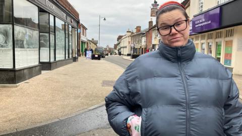 A woman in Braintree high street