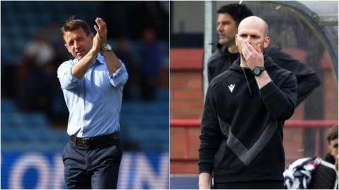 Kilmarnock's Neil McCann and St Mirren's Craig McLeish
