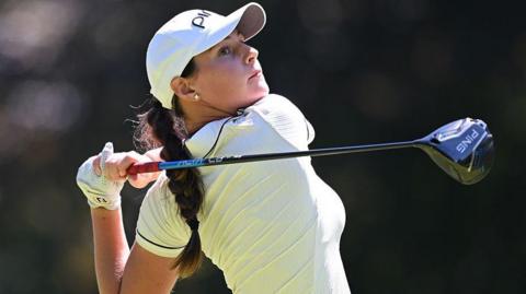 Darcey Harry in action at the Evian Championship 