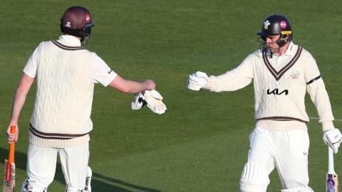 Dan Lawrence's century was his first for Surrey since joining the club from Essex