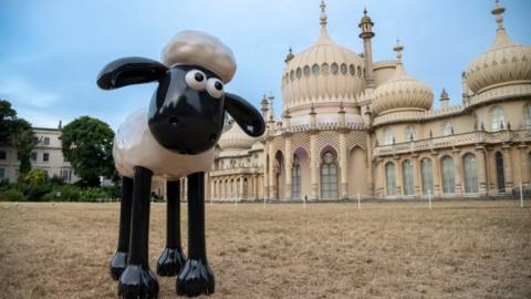 Shaun the Sheep statue in Brighton