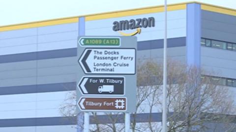 Amazon warehouse in Tilbury