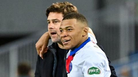 Mauricio Pochettino and Kylian Mbappe