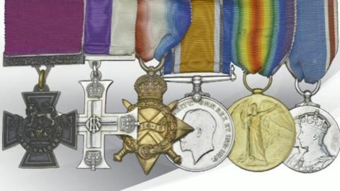 Medals awarded to Captain George Sanders