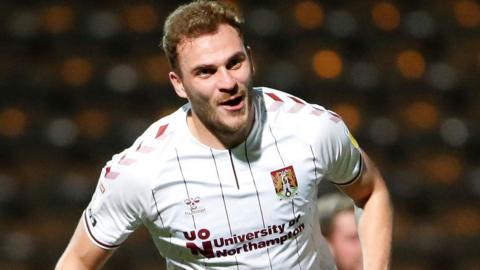 Harry Smith in action for Northampton Town