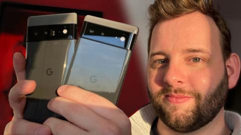David Molloy with the Pixel 6 smartphone