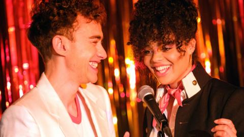 Olly Alexander (left) and Lydia West in It's A Sin