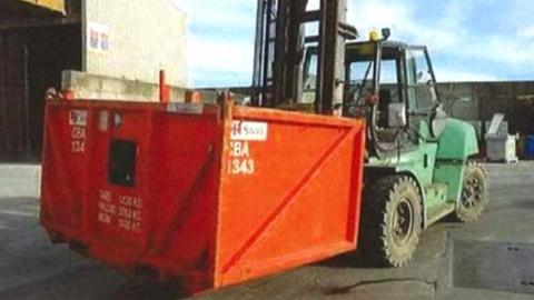 Forklift after accident