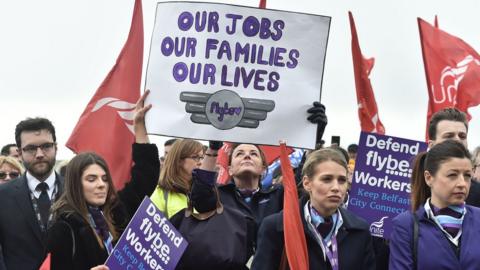 flybe workers protest