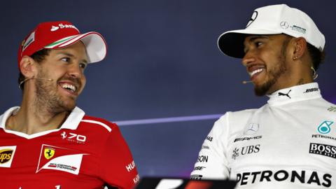 Sebastien Vettel and Lewis Hamilton