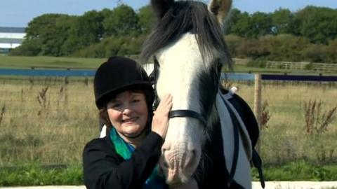 Brenda and a horse