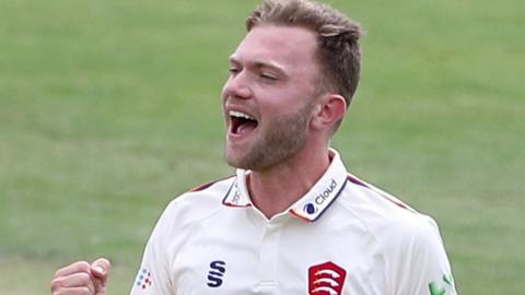 Sam Cook takes a wicket for Essex