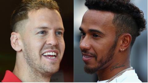 Ferrari's Sebastian Vettel and Mercedes' Lewis Hamilton