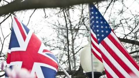 Union Jack and Stars and Stripes, files picture