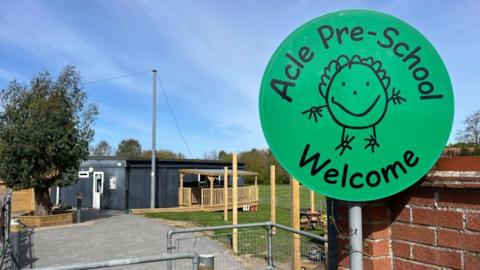 Acle Pre-School sign and building