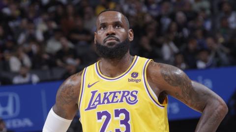 LeBron James during the Los Angeles Lakers 120-107 defeat to the Sacramento Kings