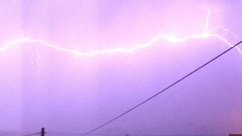 Thunderstorm in Aberdeenshire last night