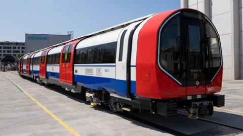 First new Piccadilly Line Train Leaving Factory