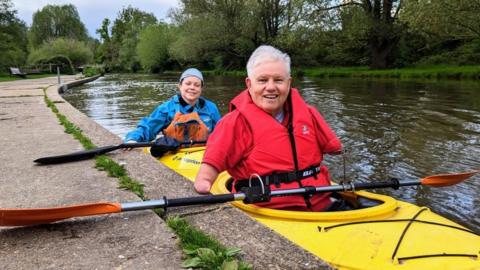 John Willis on his kayak