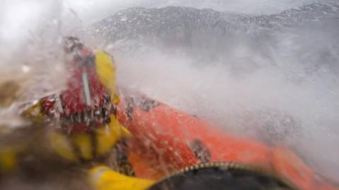 RNLI Loch Ness lifeboat in rough conditions