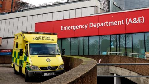 Ambulance outside an A&E Department