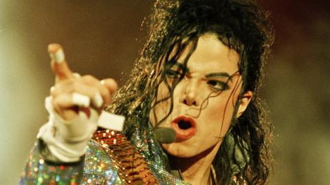 Michael Jackson, performing in London, in 1992