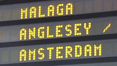 Anglesey on departures board
