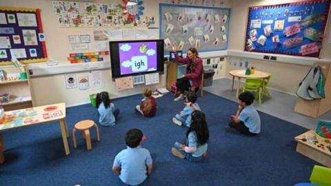 Young children in classroom