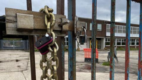 Padlocked gates