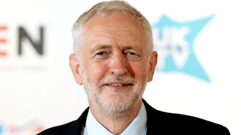 Jeremy Corbyn after his speech at the Edinburgh TV Festival