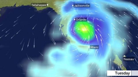 Graphics show Hurricane Dorian's path