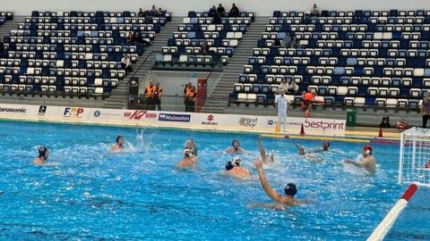 Britain playing water polo