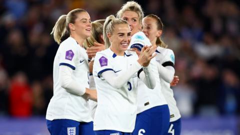 England players celebrate