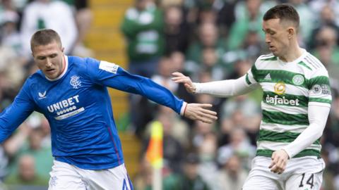 Rangers midfielder John Lundstram and Celtic midfielder David Turnbull