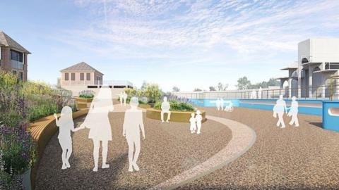 Artist's impression of the finished site