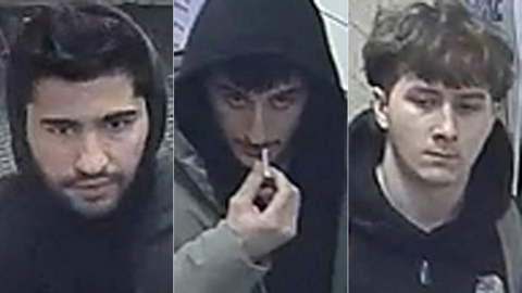 CCTV image of three suspects released by police