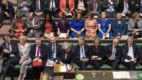 The Conservative benches in the House of Commons