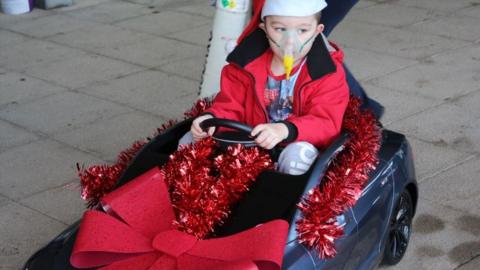 Blake Wignall, a patient on the hospital's paediatric ward