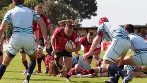 Jersey v Leicester Tigers in 2012