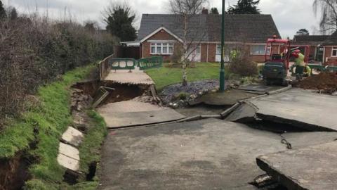 The sinkhole in Barming