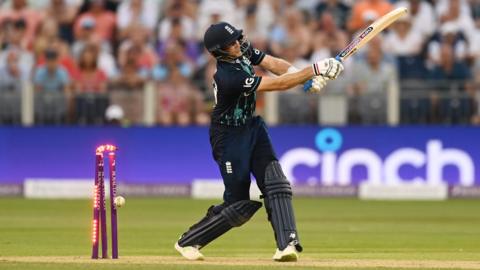 England batter Joe Root is bowled