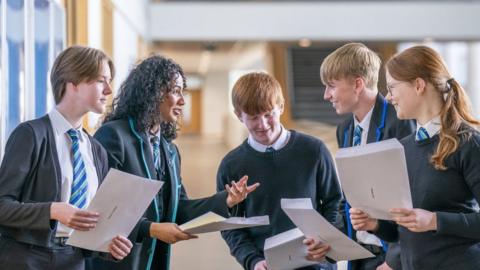 School pupils open results last year