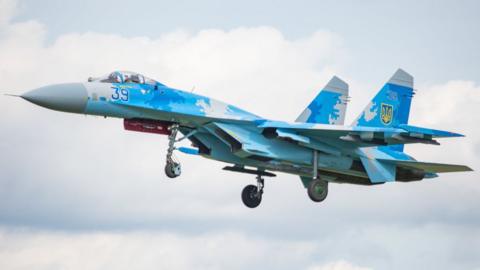 Ukrainian Su-27 plane