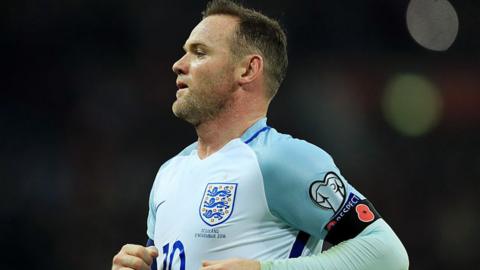 Wayne Rooney playing for England