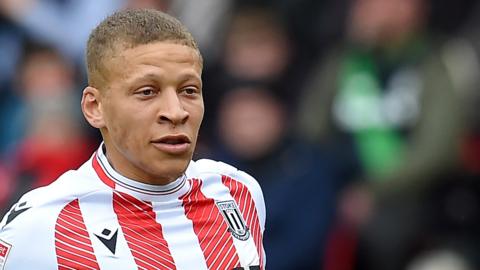 Dwight Gayle in action for Stoke