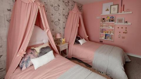A sisters bedroom in Bedford after a makeover