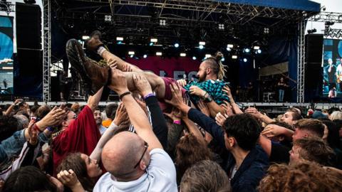 Crowds at Bingley Weekender